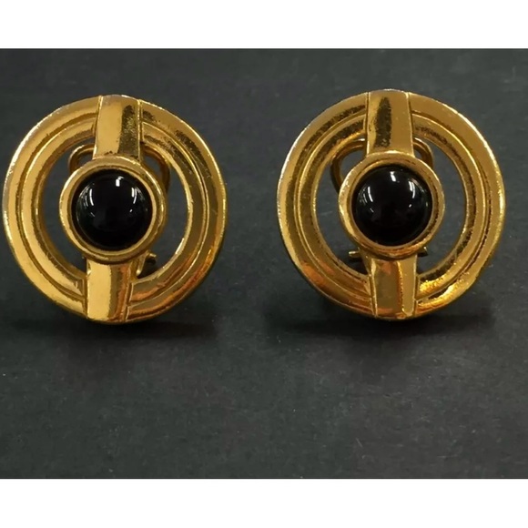 Givenchy Jewelry - Givenchy gold and stone clip earrings